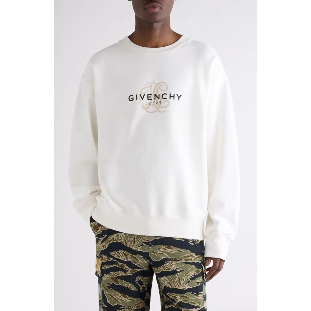NWTs Men's Givenchy Boxy Fit Reverse Logo Graphic Sweatshirt (can be unisex)
